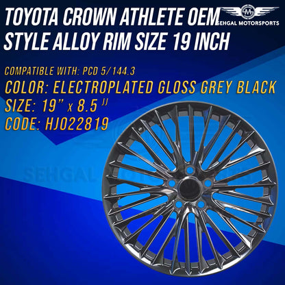 Toyota Crown Athlete OEM Style Alloy Rim Size 19 Inch (HJ022819)