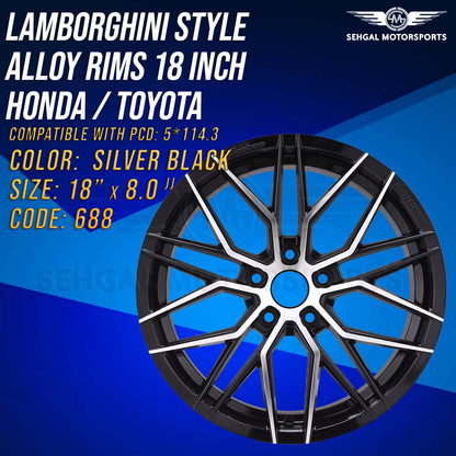 Honda/Toyota Lamborghini Style Alloy Rims 18 Inch (688)