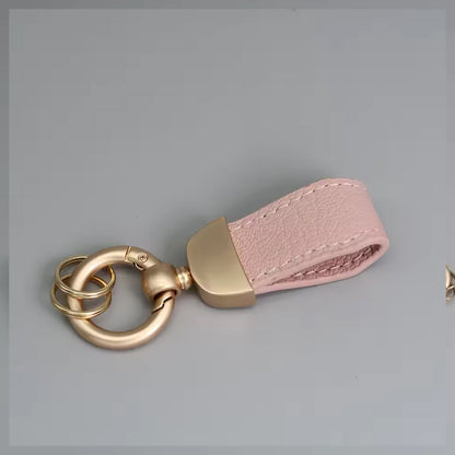 Leather Strap Zinc Metal Hook keychain Multicolors (DM28)