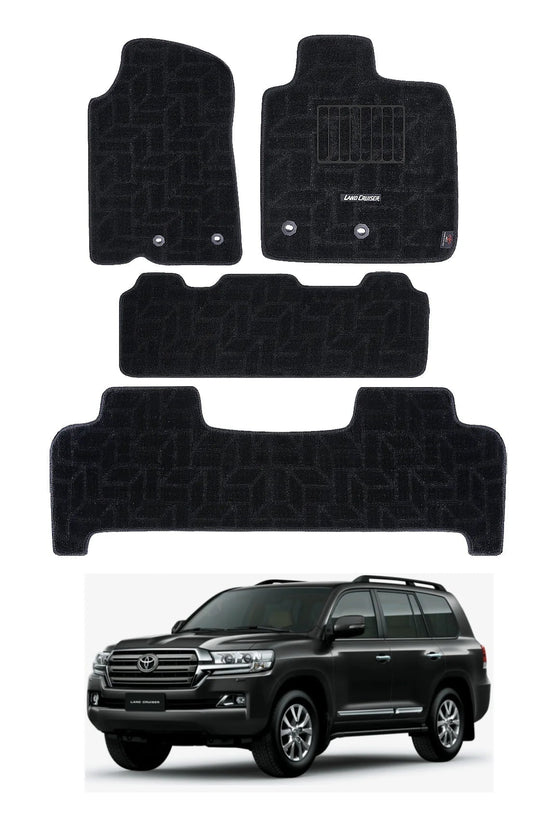 Toyota Land Cruiser FJ200 Carpet Floor Mat Black/ Gray (7 Seater) Model 2012 - 2018