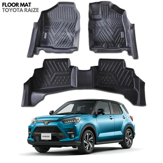 Toyota Raize TPE Floor Mats (Black) Model: 2022-2024