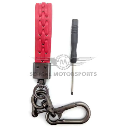 Leather Strap Hook keychain Multi Colored (DM10)