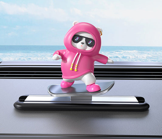 Car Automatic Sliding Skateboard Bear Alloy (Car Dashboard Decoration)