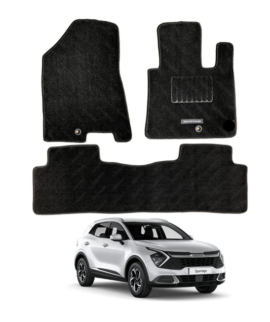 KIA Sportage Carpet Floor Mats Twist Fiber Black Model: 2025