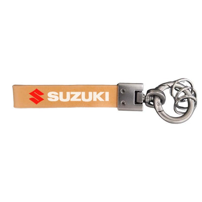 Car Logo Leather Strip Key Ring