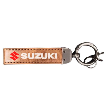 Car Logo Leather Strip Key Ring