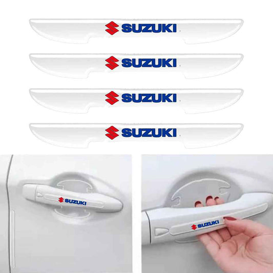 Suzuki Logo Transparent Door Guards | Side Door Edge Protector