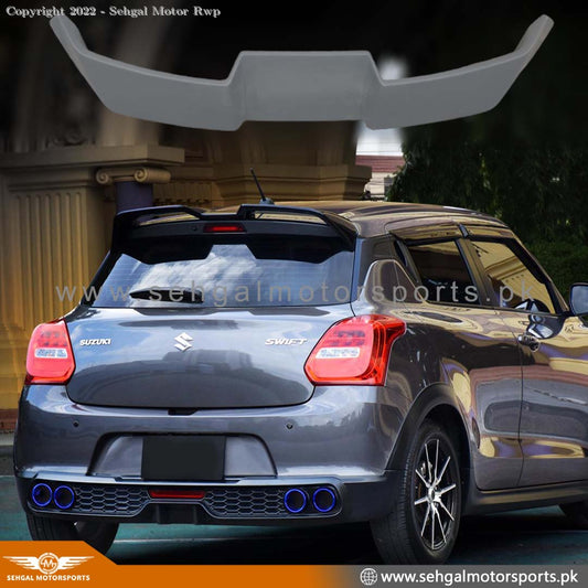 Suzuki Swift Trunk Spoiler Wing Style (ABS) White Model 2022-2023