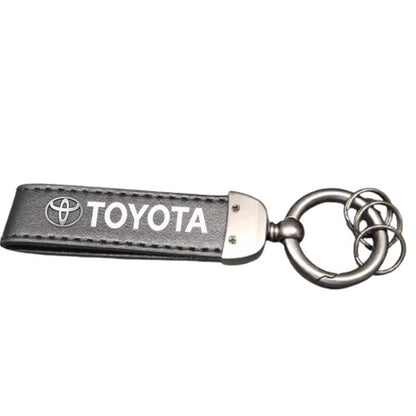 Car Logo Leather Strip Key Ring