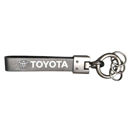 Car Logo Leather Strip Key Ring