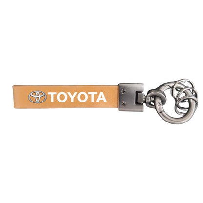 Car Logo Leather Strip Key Ring