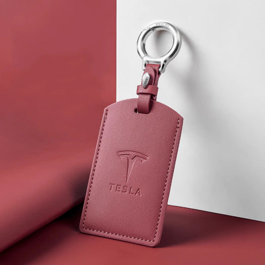 Tesla Premium Card Holder Keychain (Multicolor)