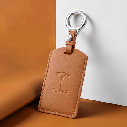 Tesla Premium Card Holder Keychain (Multicolor)