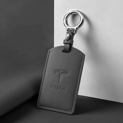 Tesla Premium Card Holder Keychain (Multicolor)