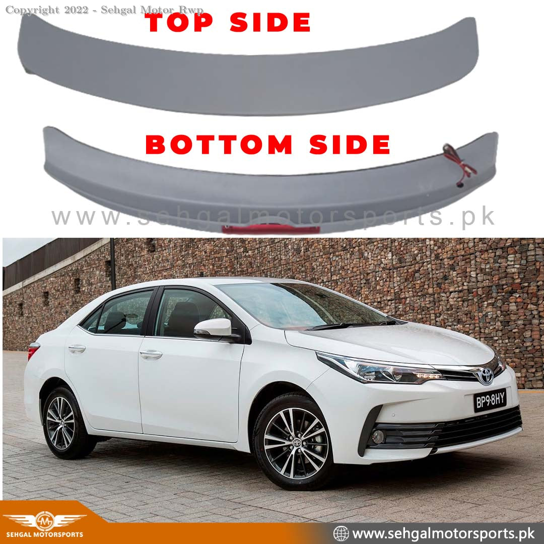 Toyota Corolla Trunk Spoiler Sports Style With Led (Fiber) Model 2014 ...