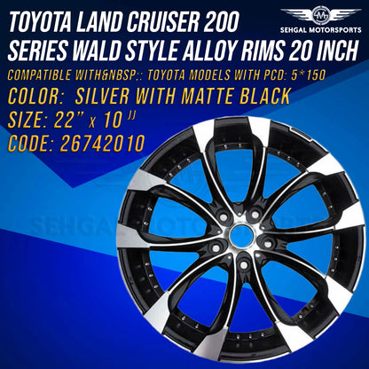 Toyota Land Cruiser 200 Series Wald Style Alloy Rims 22 Inch