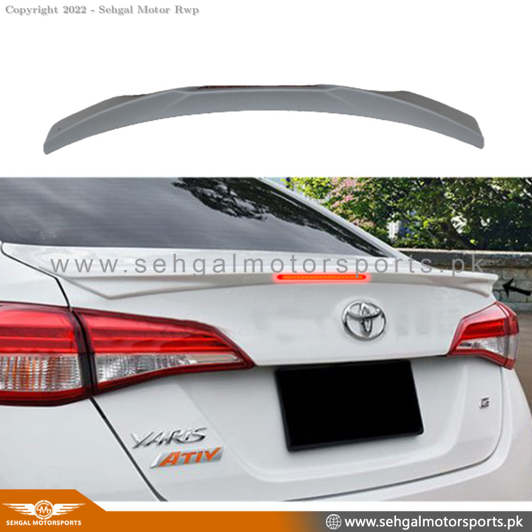 Toyota Yaris Trunk Spoiler Sports Style with LED (Fiber) Model 2019-20 ...