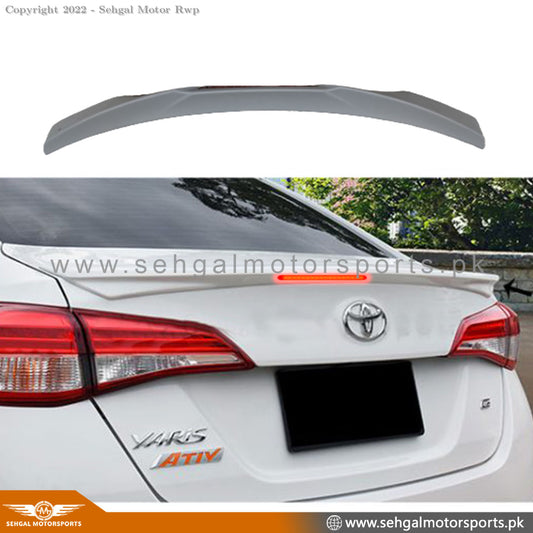 Toyota Yaris Trunk Spoiler Sports Style with LED (Fiber) Model 2019-2022