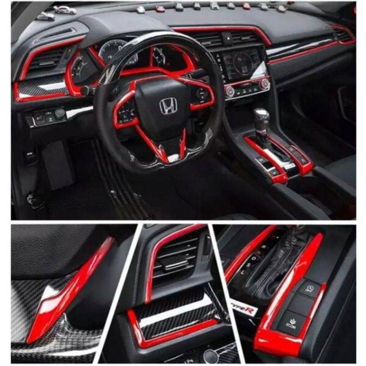 Honda Civic X Interior Kit Type R Red Model 2016-2021