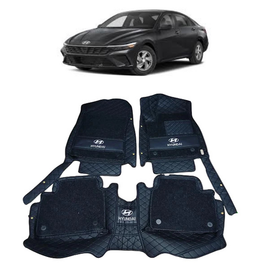 Hyundai Elantra Hybrid 10D Floor Mat Black 3 PCS Model 2025