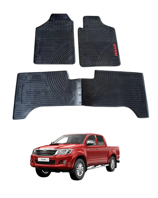 Toyota Hilux Vigo Rubber Floor Mats Model: 2006-15