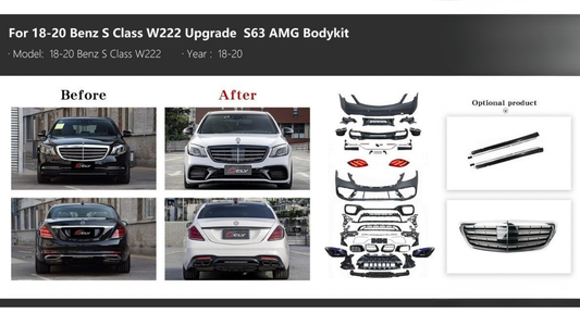 Mercedes Benz S-class W222 S63 Conversion Kit Model: 2014-17