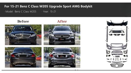 Mercedes Benz C Class W205 Sport Body Kit Model: 2019-21