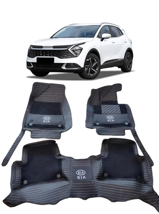 KIA Sportage HEV 10D Floor Mats Black With Black Grass 3 Pcs - Model 2025