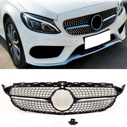 Mercedes Benz C Class W205 Front Grill Diamond Style 2014-2020