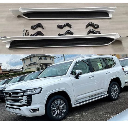 Toyota Land Cruiser LC300 Style Side Step Cover (White) Model 2008-2024