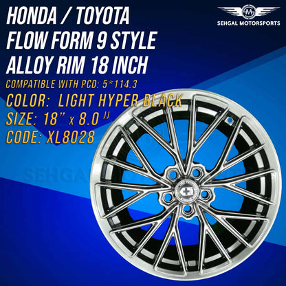Honda/Toyota Flow Form 9 Style Alloy Rim 18 Inch (XL8028)