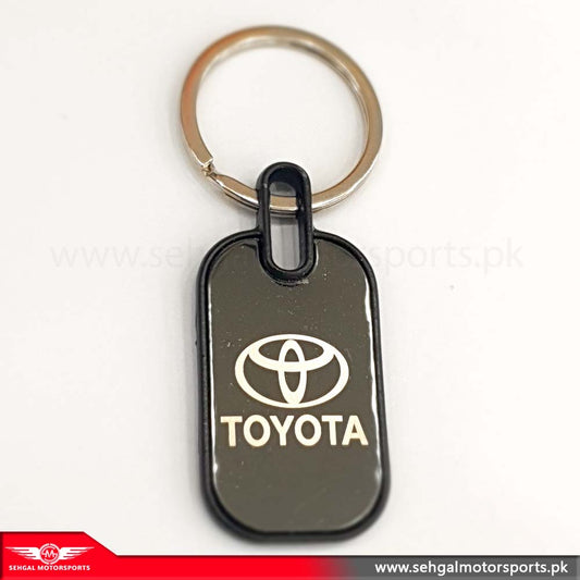 Toyota Logo Key Chain Black Chrome Metal