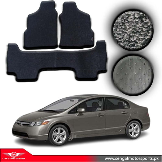 Honda Civic Carpet Floor Mat Special Black/Gray Model 2006-2012