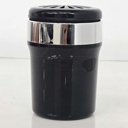 Portable Premium Ceramic Car Ashtray Black & Carbon Fiber Large (With LED)