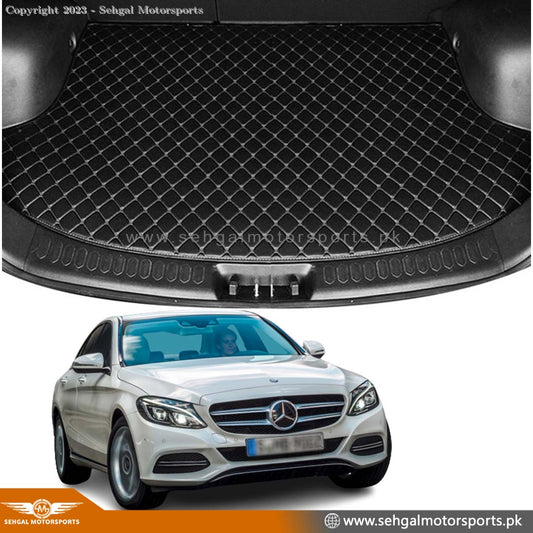 Mercedez Benz C180 7D Eco Trunk Mat Black With Black Stitch Model 2008-2015