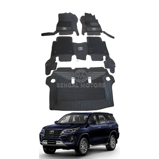 Toyota Fortuner 10D Floor Mats Black (7 Seater)