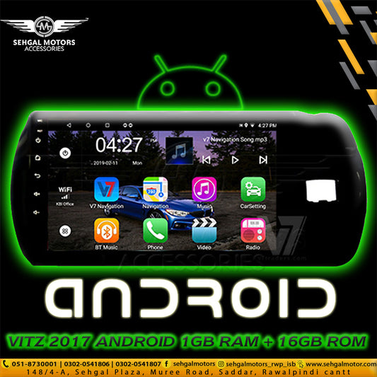 Toyota Vitz Android Panel O.Tech 1+16GB Model 2016-2018