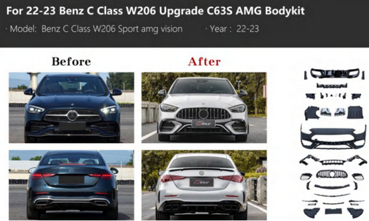 Mercedes W206 C Class C63 Bodykit