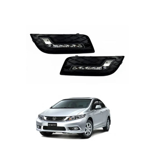 Honda Civic DRL Foglight Covers Model: 2013-2016