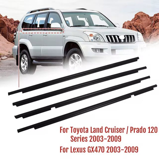 Toyota Prado FJ120 Series Outer Windows Rubber Weather-strips 4 pcs