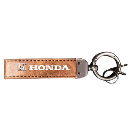 Car Logo Leather Strip Key Ring