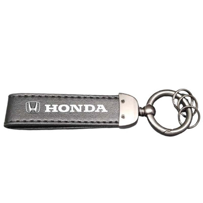 Car Logo Leather Strip Key Ring