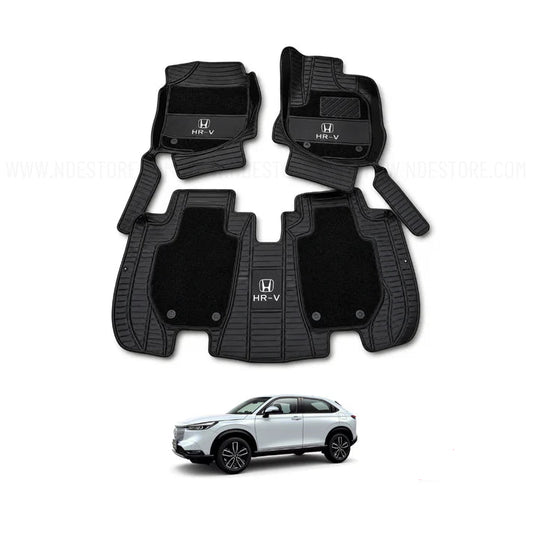 Honda HR-V 10D Floor Mat Black with Black Model 2021-2022