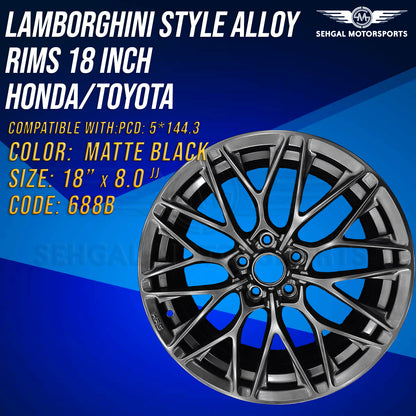 Honda/Toyota Lamborghini Style Alloy Rims 18 Inch (688b)