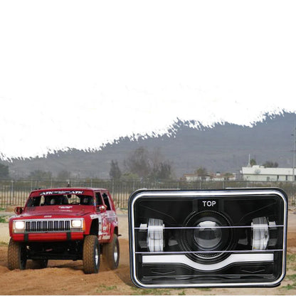Wrangler Jeep 4x6 Rectangle Led Light With DRL (pair)
