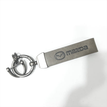 Leather Strap Zinc Metal Hook keychain Multicolors with Logo (DM32)