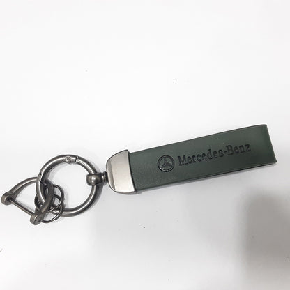 Leather Strap Zinc Metal Hook keychain Multicolors with Logo (DM32)