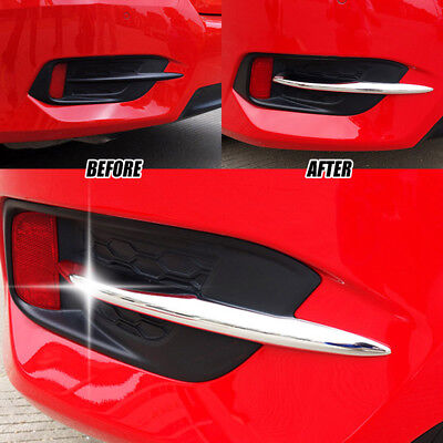 Honda Civic Front & Back Fog light Cover Chrome only Model 2017-2021