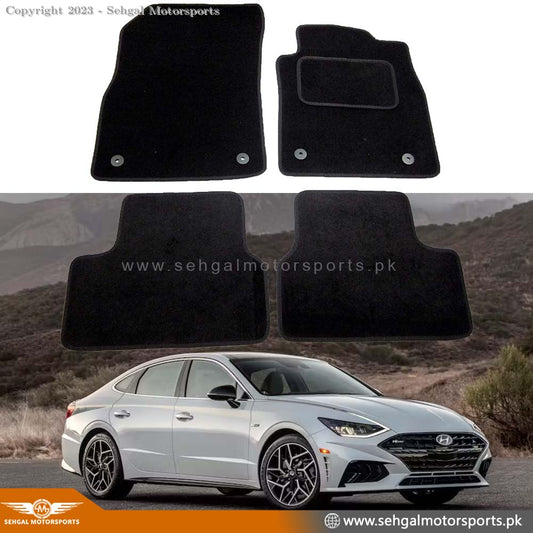 Hyundai Sonata Carpet Floor Mat Special Black 3Pc Model 2021 (AM)