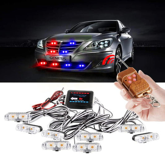 Police Flasher With Remote Control 8 PCS